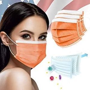 Orange Face Masks - 50 Pack